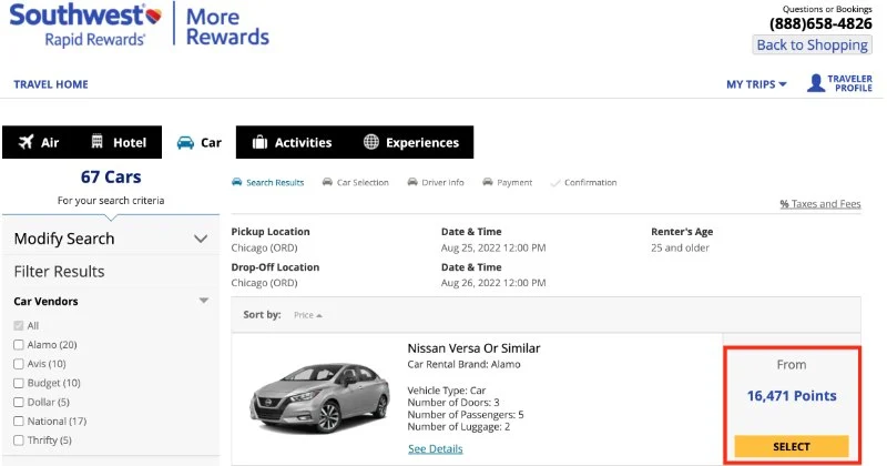 How to Use Southwest Points for Car Rental | Travel Smart with Rapid Rewards