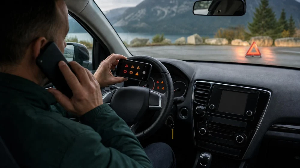 Rental Car Warning Light: Stop, Document, and Call