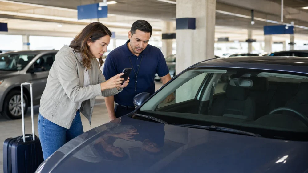 Rental Car Windshield Chip: Document It Before Driving