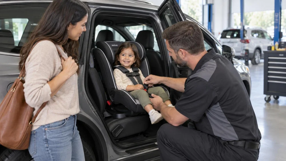 Rental Car Child-Seat Handoff: Position, Fit, and Confirmation