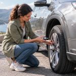 Rental Tyre Pressure Handoff: Label, Reading, and Report