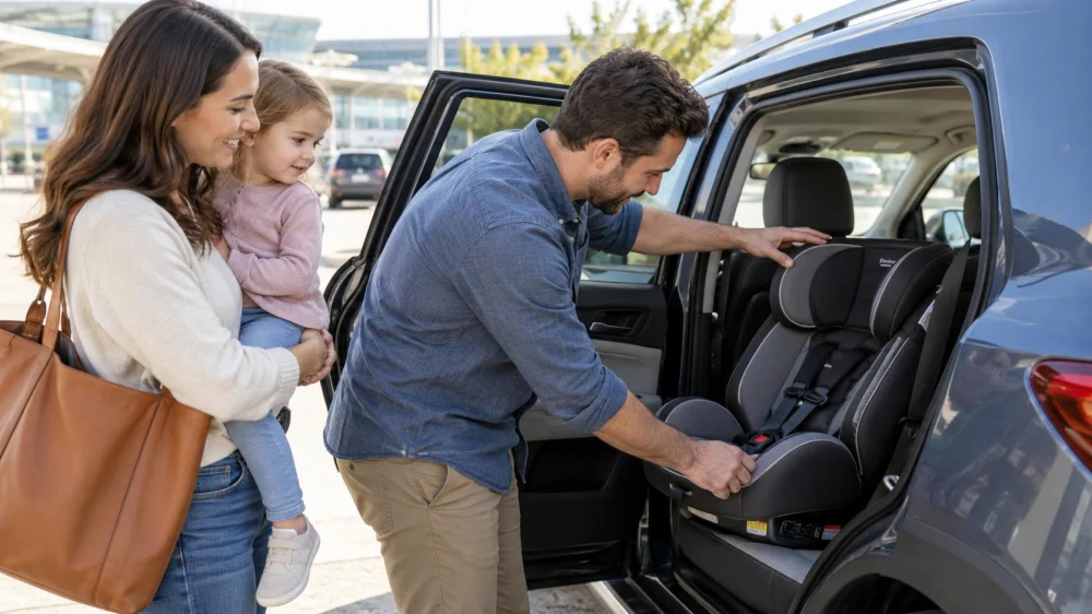 Rental Car Child Seat Handoff: Fit, Condition, and Records