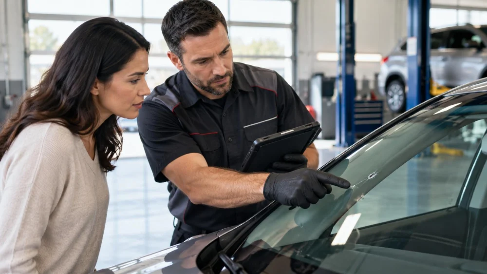Rental Windshield Chip Handoff: Location, Photos, and Time