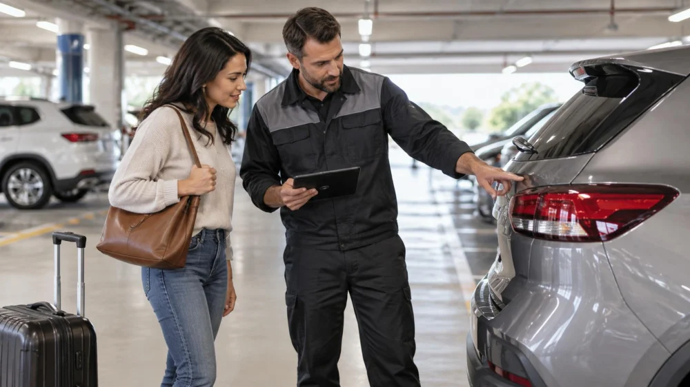 Rental Car Parking Location Record: Photos, Level, and Access