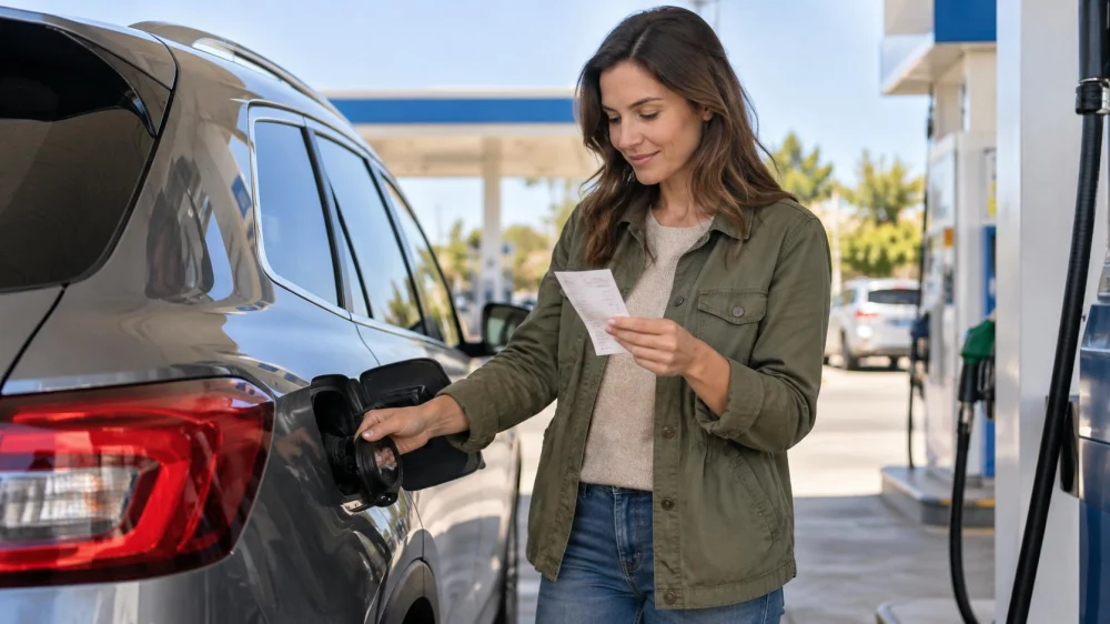Rental Car Fuel Receipt: Time, Station, and Return Proof